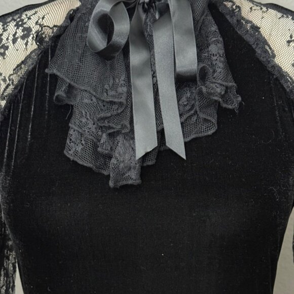 Killstar Black Dress Sz M Lace Whimsygoth Sexy Witch Wicca Halloween Goth - Picture 10 of 11